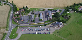 Aerial view of Highnam Business Centre